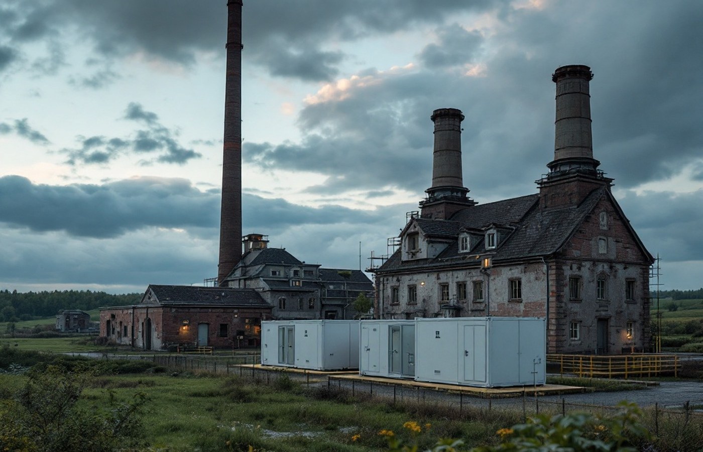 An old power station converted into a battery storage powerhouse