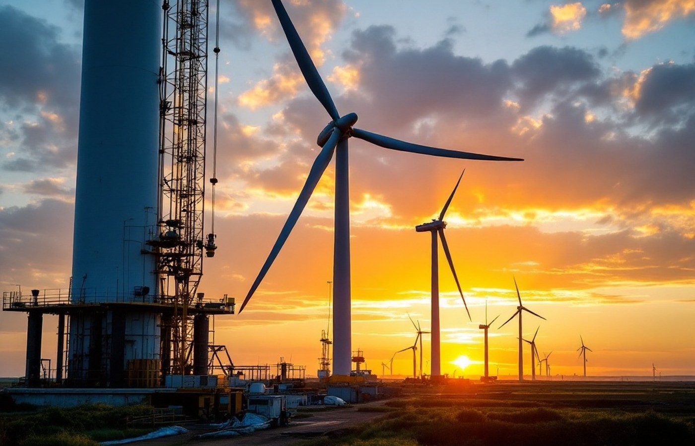 Large-scale wind power project under construction
