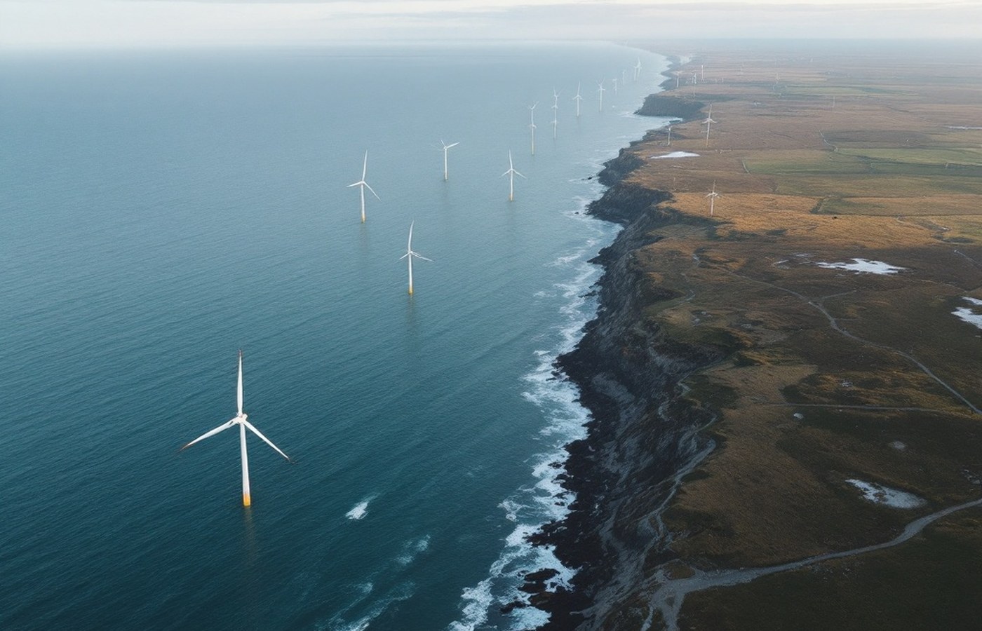 Offshore wind along a Scandinavian coast
